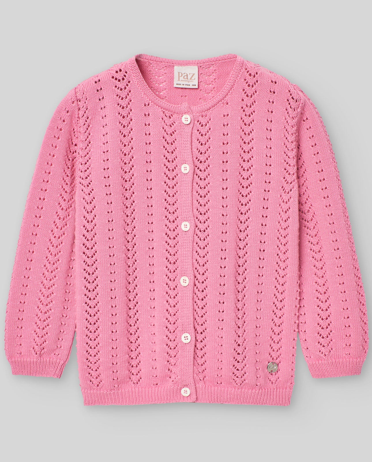 Lacy knit jacket for girls