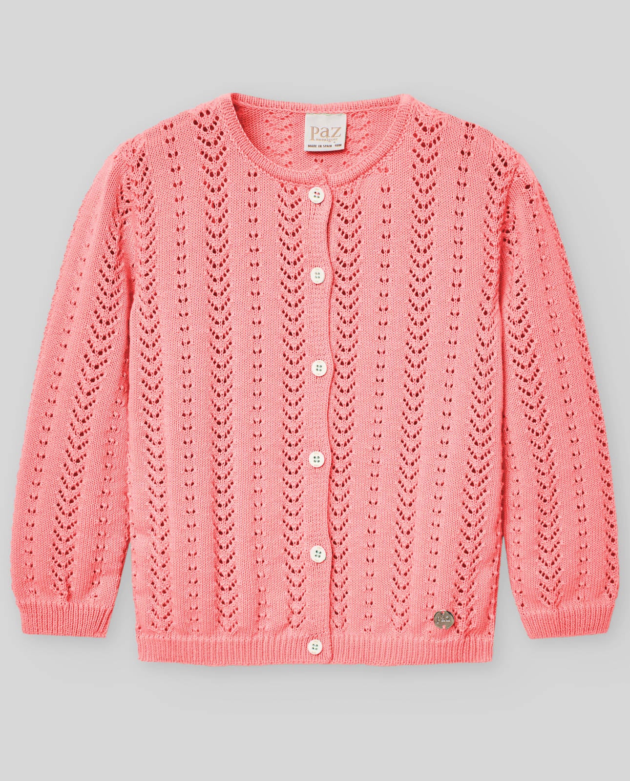Lacy knit jacket for girls