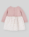 Pink Knit Top with Bunny Print Tiered Skirt