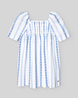 Embroidered vertical pineapple fabric dress