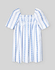 Embroidered vertical pineapple fabric dress