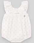 Baby Frill-Trim Pram-Print Romper