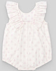 Baby Frill-Trim Pram-Print Romper