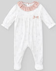 Baby Pink Animal Ribbed Romper
