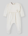Baby Cream Cotton Velour Romper