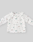 Baby White Printed Blouse