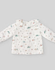 Baby White Printed Blouse