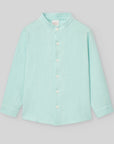 Shirt with a mao collar and long sleeves