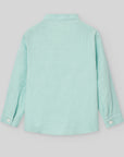 Shirt with a mao collar and long sleeves