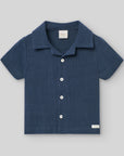 Short-sleeved shirt with a lapel collar