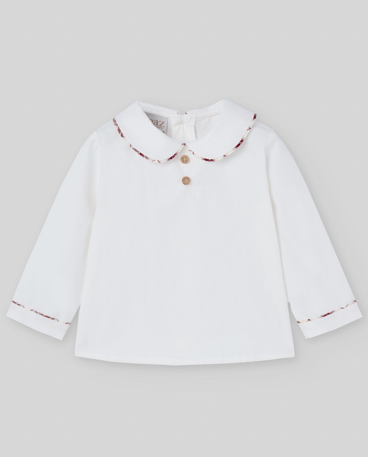 Baby shirt with round collar