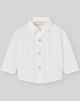 Baby boy shirt with front pintucks and a classic collar