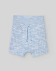 Short knit pants with a ribbed finish