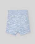 Short knit pants with a ribbed finish