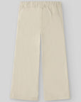 Culotte-style pants in micro corduroy in cream colour