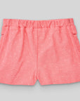 Girls Pink Cotton Shorts