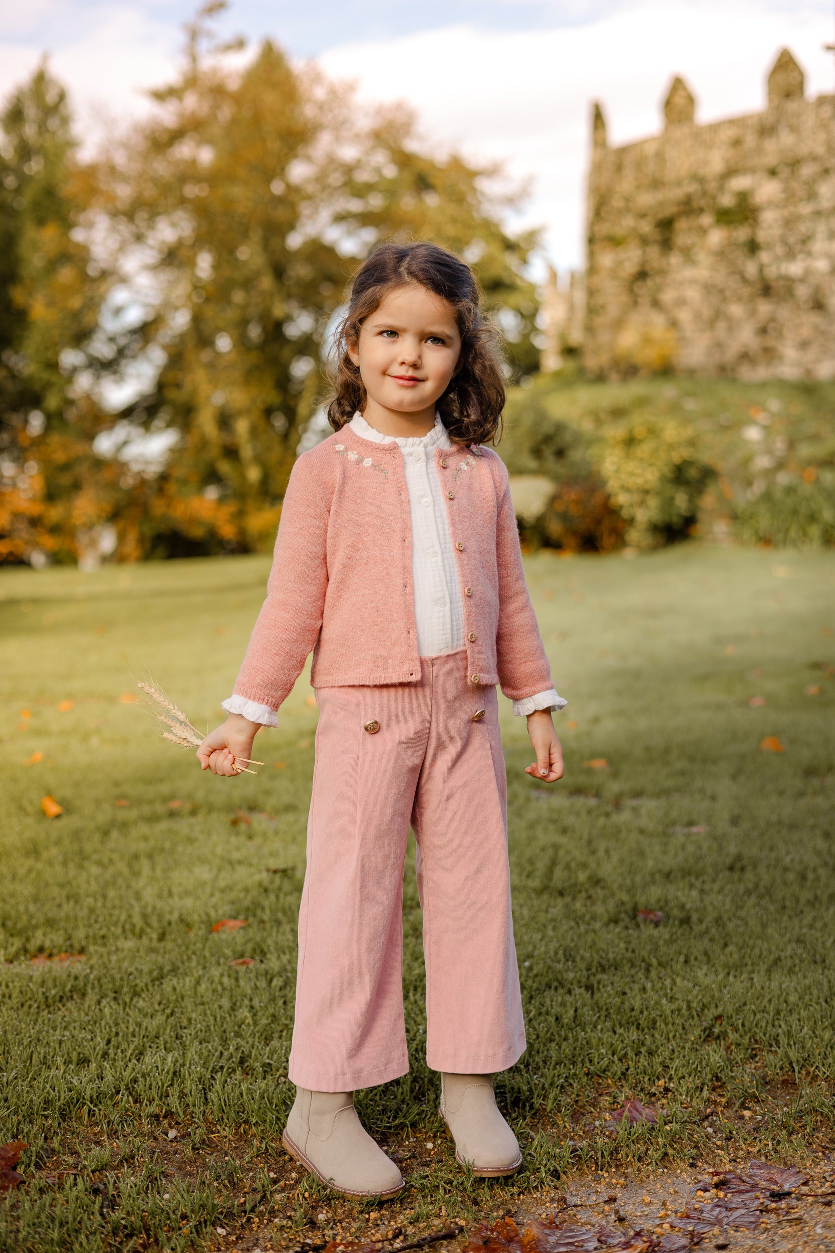 Girl Rose Pink Knitted Cardigan
