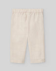 Long rustic textured linen pants