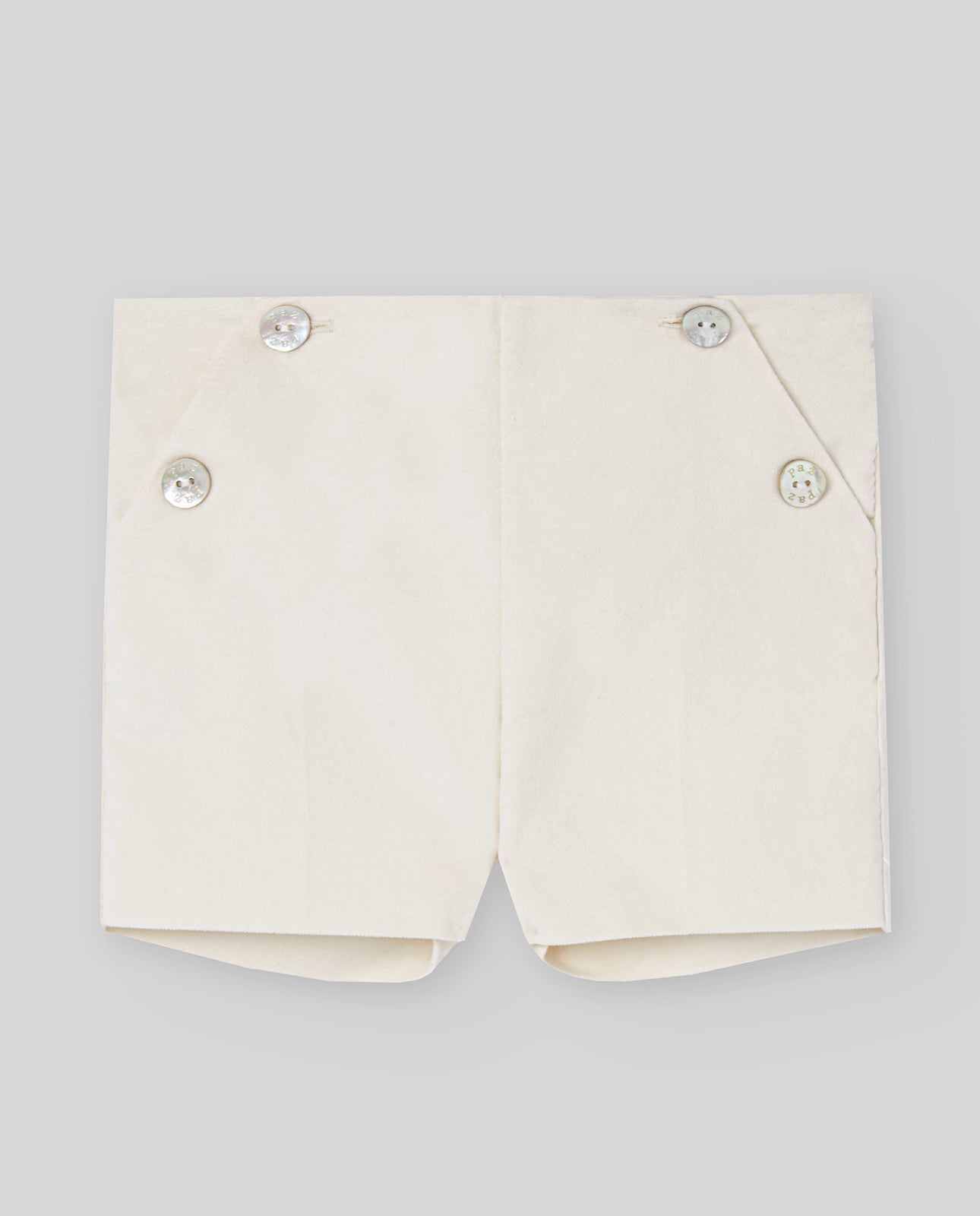 Short velvet trousers for boys