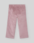 Dusty Rose Corduroy Trousers with Embroidered Pockets