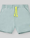Baby Boys Green Plush Shorts