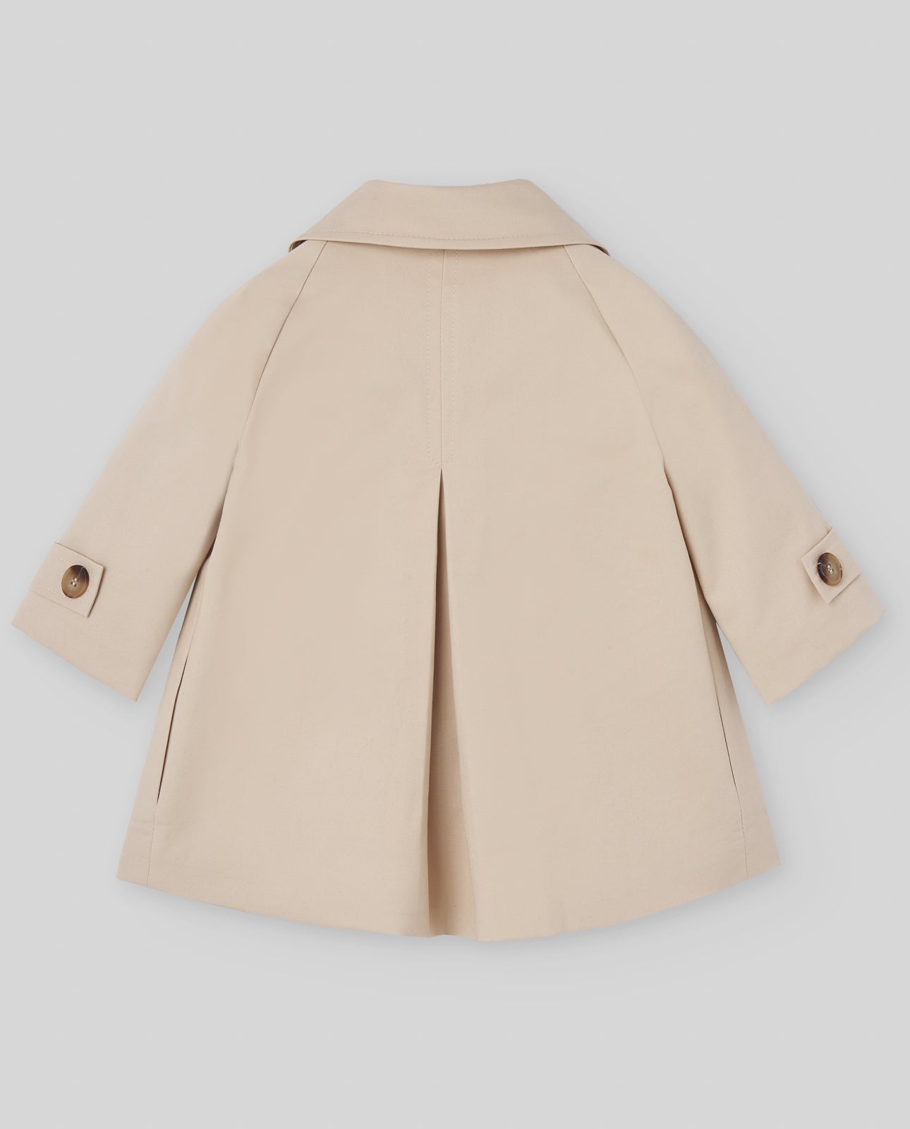 Twill coat with round collar