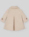 Twill coat with round collar