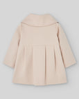 Soft Beige Coat with Wide Collar