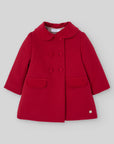 Deep Red Double-Breasted Coat