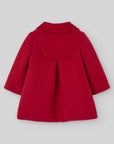 Deep Red Double-Breasted Coat