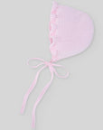 KNIT NEWBORN BONNET IN PINK