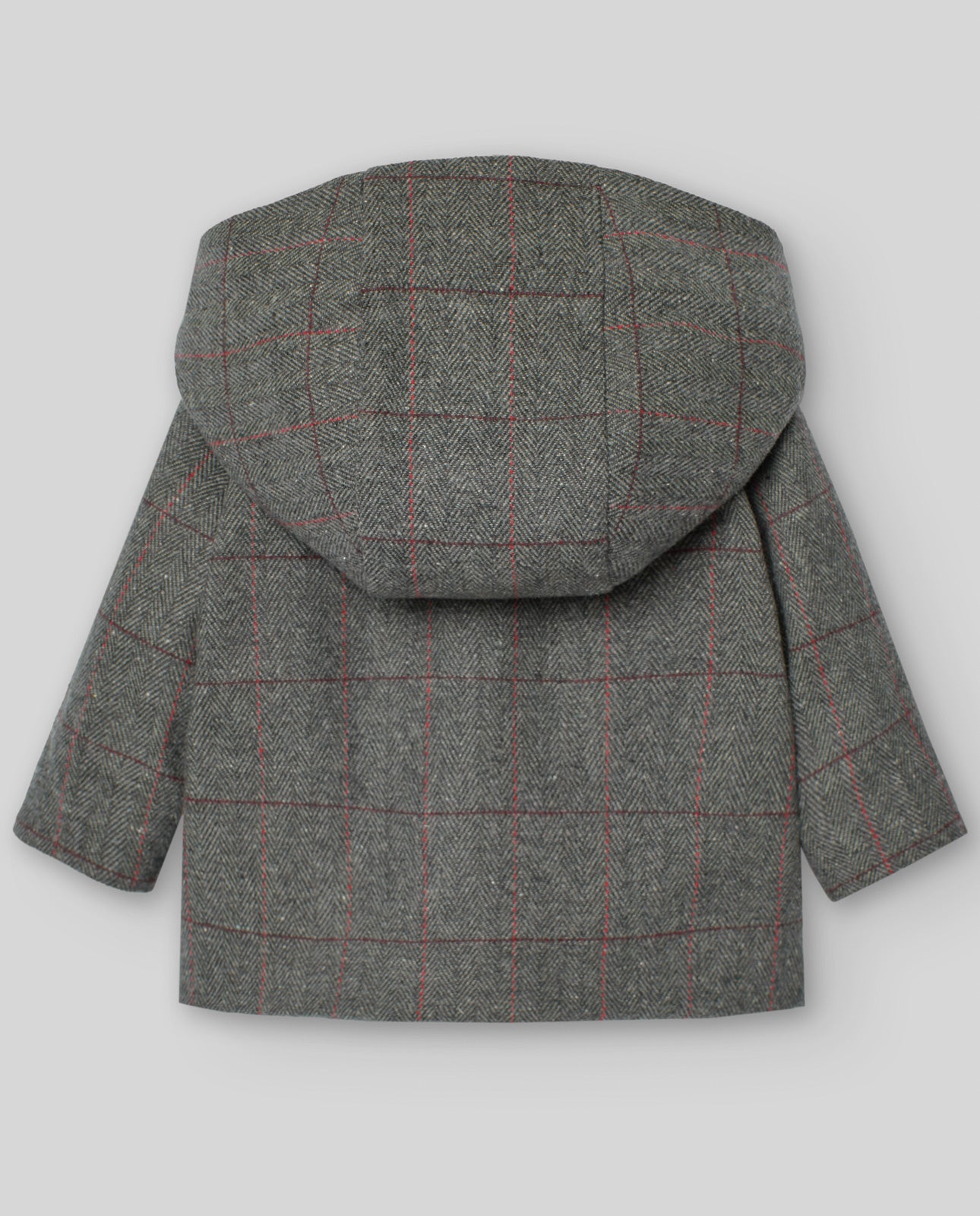 Boy Grey Checked Parka