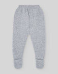 Soft Grey Knit Footed Leggings