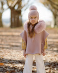 Girl’s hooded poncho