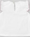 Baby Girl White and Pink logo T-shirt
