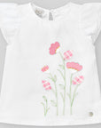 Baby Girl White Floral T-shirt