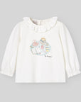 Baby Girl White Printed T-Shirt