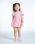 Knit Pink dress for baby girls