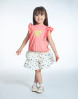 T-shirt for girls with drawing in pink