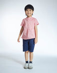 Red shirt in short sleeve for boys