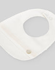 Baby Creamy Knitted Bib