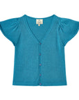 Short-Sleeve Knit Cardigan