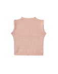 KNITTED PINK VEST. DESIGNED BY GIGI LEUNG
