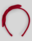 Classic Red Velvet Bow Headband