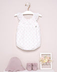 Baby Frill-Trim Pram-Print Romper