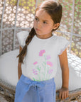 Baby Girl White Floral T-shirt