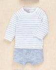 Short knit pants with a ribbed finish