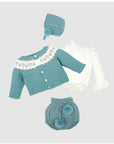 Blue Greca Cardigan for babies