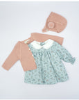 Blue Liberty Dress with white Claudine Collar