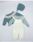 Ivory Corduroy Dungarees for Girl